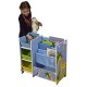 Liberty House Toys TF5007 Safari Book Display with Storage and 3 Fabric Bins
