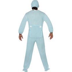 Smiffy's Men's Baby Boy Romper Costume, Jumpsuit with Bonnet and Bib, Funny Side, Size