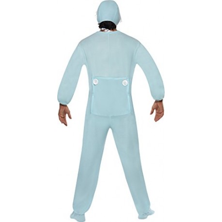 Smiffy's Men's Baby Boy Romper Costume, Jumpsuit with Bonnet and Bib, Funny Side, Size