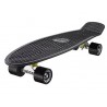 Ridge Mini Cruiser Unisex Street Skateboard Black/Black, 27 inch plastic frame, 7 speed slightly more stable abec