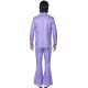 Smiffy's Adult men's Levender 1970's Suit Costume, Jacket With Mock Shirt and Waistcoat and trousers, 70 Disco, Serious Fun, Siz