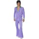 Smiffy's Adult men's Levender 1970's Suit Costume, Jacket With Mock Shirt and Waistcoat and trousers, 70 Disco, Serious Fun, Siz