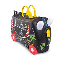Trunki Pedro the Pirate Ship Ride and Carry On Suitcase Children's Luggage, 46 cm, 18 L, Black