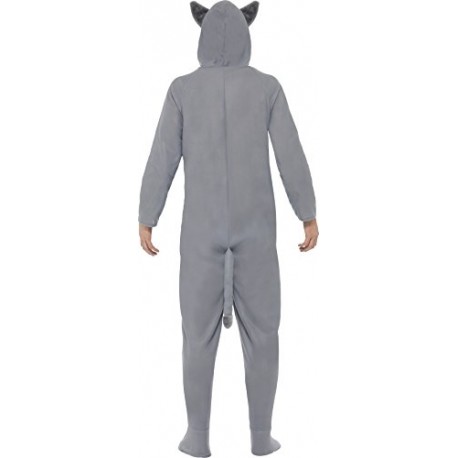 Smiffy's Adult Unisex Wolf Costume, All In One Jumpsuit, Size