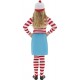Smiffy's Children's Where's Wally? Wenda Costume, Top, Skirt, Glasses, Tights & Hat, Size