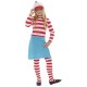 Smiffy's Children's Where's Wally? Wenda Costume, Top, Skirt, Glasses, Tights & Hat, Size