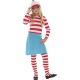 Smiffy's Children's Where's Wally? Wenda Costume, Top, Skirt, Glasses, Tights & Hat, Size