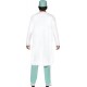 Smiffy's Adult Men's Doctor Costume, Top, trousers, Hat, Mask, Clear Name Tag and Coat, Accident and Emergency, Serious Fun, Siz