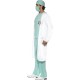 Smiffy's Adult Men's Doctor Costume, Top, trousers, Hat, Mask, Clear Name Tag and Coat, Accident and Emergency, Serious Fun, Siz