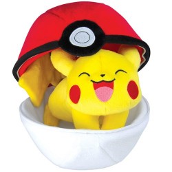 Pokemon T19363 Zipper Poke Ball Plush Toy with Pikachu