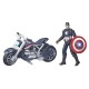 Marvel Legends Series Captain America Figure and Motorcycle, Multi