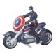 Marvel Legends Series Captain America Figure and Motorcycle, Multi