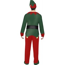 Smiffy's Adult Men's Elf Costume, Top, trousers, Hat and Belt, Elf, Christmas, Size M, 31993