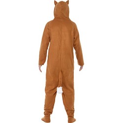 Smiffy's Adult Men's Fox Costume, All in one with Hood, Party Animals, Serious Fun, Size L, 27867