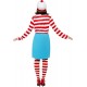 Smiffy's Women's Where's Wally? Wenda Costume, Top, Skirt, Glasses, Tights & Hat, Size
