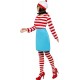 Smiffy's Women's Where's Wally? Wenda Costume, Top, Skirt, Glasses, Tights & Hat, Size