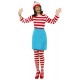 Smiffy's Women's Where's Wally? Wenda Costume, Top, Skirt, Glasses, Tights & Hat, Size