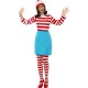 Smiffy's Women's Where's Wally? Wenda Costume, Top, Skirt, Glasses, Tights & Hat, Size