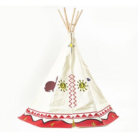 Children's Wigwam Teepee Play Tent, Traditional Wild West Cowboys and Indians Tipi by Garden Games Ltd