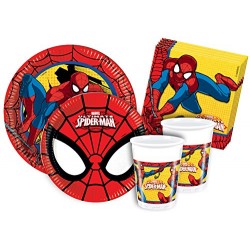 Ciao Y2493 Party Table Kit Spider Man for 24 People (112 Items