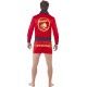 Smiffy's Adult Men's Baywatch Lifeguard Costume, Top and Shorts, Baywatch, Serious Fun, Size M, 20587
