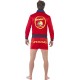 Smiffy's Adult Men's Baywatch Lifeguard Costume, Top and Shorts, Baywatch, Serious Fun, Size M, 20587