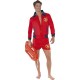 Smiffy's Adult Men's Baywatch Lifeguard Costume, Top and Shorts, Baywatch, Serious Fun, Size M, 20587