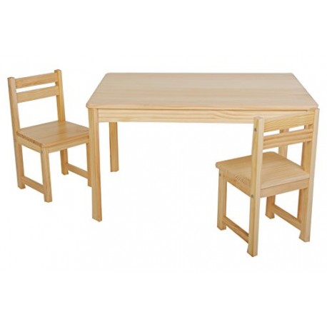 Tikk Tokk TBS11N Natural Little Boss Rectangular Table and Chairs