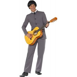 Smiffy's Adult men's Fab Four Iconic Costume, Jacket and trousers, 60's Groovy Baby, Serious Fun, Size L, 39353