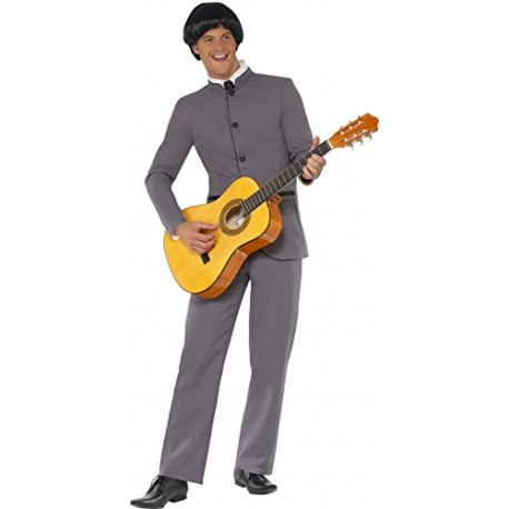 Smiffy's Adult men's Fab Four Iconic Costume, Jacket and trousers, 60's Groovy Baby, Serious Fun, Size L, 39353