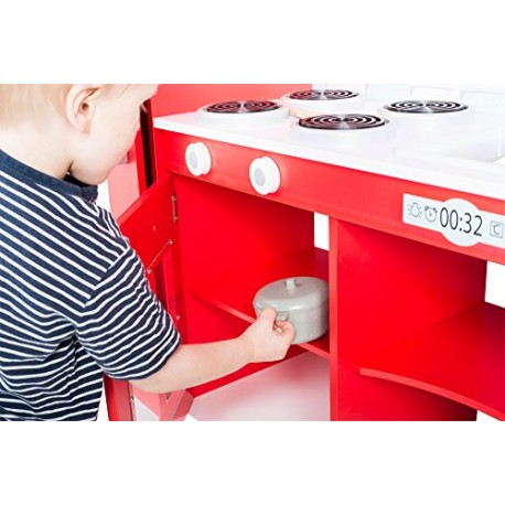Plum Terrace Wooden Kitchen (Red Apple)
