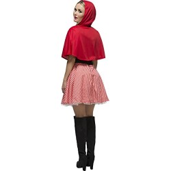 Fever Adult Women's Red Riding Hood Costume, Dress and Hooded Cape, Once Upon a Time, Size S, 38490