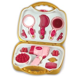 Theo Klein 5293 Princess Coralie Hairdressing Case Set with Electrical Hairdryer