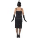 Smiffy's Adult Women's Flapper Costume, Long Dress, Headband and Gloves, 20's Razzle Dazzle, Serious Fun, Size M, 45502