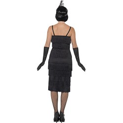 Smiffy's Adult Women's Flapper Costume, Long Dress, Headband and Gloves, 20's Razzle Dazzle, Serious Fun, Size M, 45502