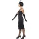 Smiffy's Adult Women's Flapper Costume, Long Dress, Headband and Gloves, 20's Razzle Dazzle, Serious Fun, Size M, 45502
