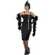 Smiffy's Adult Women's Flapper Costume, Long Dress, Headband and Gloves, 20's Razzle Dazzle, Serious Fun, Size M, 45502