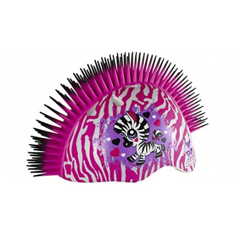 C Preme Mohican Raskullz Zebra Mohawk Bike Helmet&nbsp;–&nbsp;White, One Size