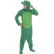 Smiffy's Adult men's Crocodile Costume, Hooded All in One, Party Animals, Serious Fun, Size L, 23631