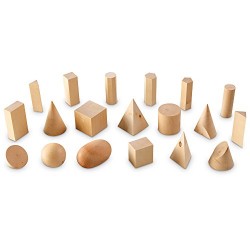 Learning Resources Wooden Geometric Solids (Set of 19)
