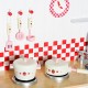 HOMCOM Kids Wooden Large Kitchen Role Play Set Learning Toy (White, Red)