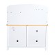 HOMCOM Kids Wooden Large Kitchen Role Play Set Learning Toy (White, Red)