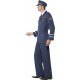 Smiffy's Adult Men's WW2 Air Force Captain Costume, trousers, Jacket, Hat and Tie, Wartime 40's, Serious Fun, Size M, 38830