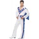 Smiffy's Men's Evel Knievel Costume, All in One Jumpsuit & Attached Cape, Size