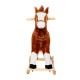 HOMCOM Children Child Kids Plush Rocking Horse with Sound Handle Grip Traditional Toy Fun Gift Brand New (Brown)