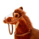 HOMCOM Children Child Kids Plush Rocking Horse with Sound Handle Grip Traditional Toy Fun Gift Brand New (Brown)