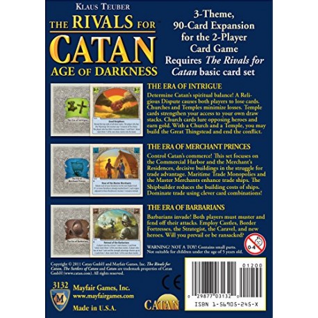 Rivals for Catan Expansion Age of Darkness ( 2011 Edition )