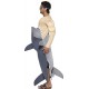 Smiffy's Adult Men's Man Eating Shark Costume, Shark Bodysuit and Goggles, Funny Side, Serious Fun, One Size, 36378