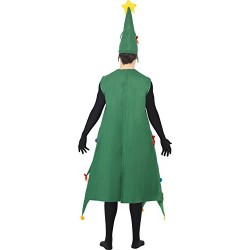 Smiffy's Adult's Christmas Tree Costume, Tunic & Hat, One Size, Colour