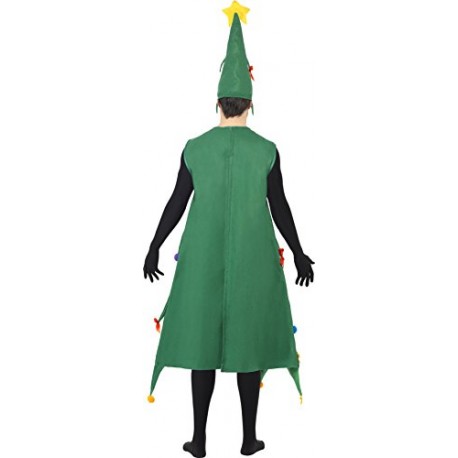Smiffy's Adult's Christmas Tree Costume, Tunic & Hat, One Size, Colour